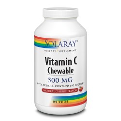 Solaray Vitamina C 500 Mg Sabor Cereza 100 Comp