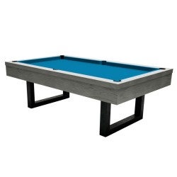 Billiard Table, Pool, Upcon, 8 ft., Grey Oak, 8 ft., Simonis 860 tournament blue