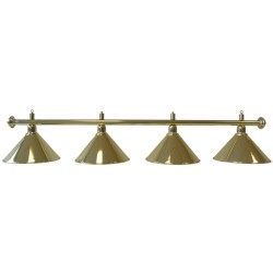 Billiard Lamp Elegance, brass, 4 Bells, Ø 35 cm, 180 cm