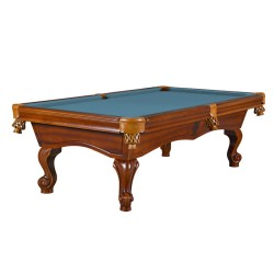 Billiard Table, Pool, York, 8 ft., antique brown, 8 ft., Simonis 760 powder blue