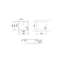 Valamu Smeg Quadra, 56 cm,...