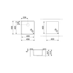 Valamu Smeg Quadra, 45 cm,...