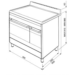 Gaasipliit Smeg, 5 x gaas,...