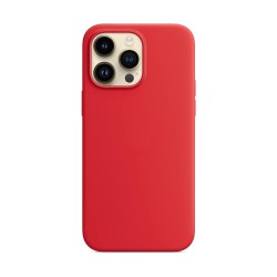 Telefoniümbris Mag Silicone Case Apple iPhone 15 punane