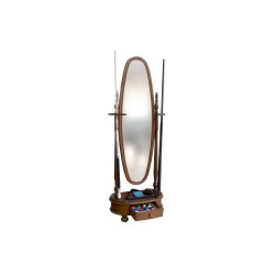 Billiard Cue Stand Dublin, with mirror, brown, Pool & Pyramid