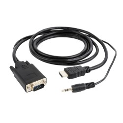 CABLE HDMI-VGA +3.5MM/3M...