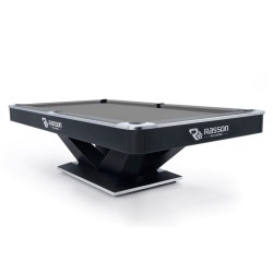 Billiard Table, Pool, Rasson Victory II Plus, Black, 8 ft., Simonis 860 grey