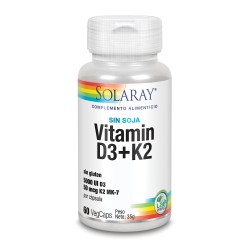 Solaray Vitamina D3 y K2 60...