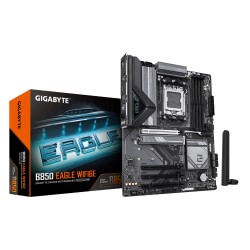 GIGABYTE B850 EAGLE WIFI6E Motherboard - AMD Ryzen 9000 Series CPUs, 8+2+2 Phases Digital VRM, up to 8200MHz DDR5 (OC), 1xPCIe 5