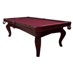 Billiard Table, Pool, Salem, 8 ft., walnut, Simonis 760 burgundy