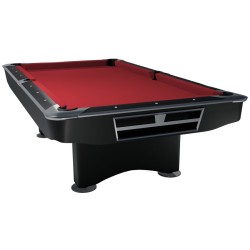 Billiard Table, Pool, Competition II, Black matt, 8 ft., Simonis 760 red