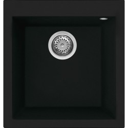 Valamu Smeg, 45 cm, Quadra, pealt paigaldatav, käsitsi, graniit, must