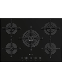 Pliidiplaat Smeg Selezione, 5 x gaas, 72 cm, must