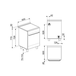 Gaasipliit Smeg Classic, 4...