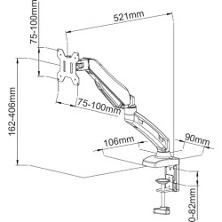 HOLDER FOR 1 LED/LCD...