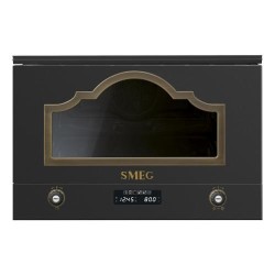 Mikrolaineahi Smeg Cortina, integreeritav, 22 l, 1250/850 W, antratsiit/antiikne messing