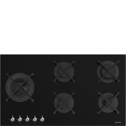 Pliidiplaat Smeg Classic, 5 x gaas, 90 cm, must