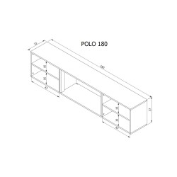 RTV cabinet POLO 180x33x39...