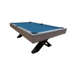 Billiard Table, Pool, Xcon, 8 ft., Grey Oak, display piece, 8 ft., Club Cloth electric blue