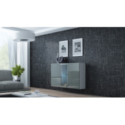 Cama Sideboard VIGO 90/120/38 white/grey glossy