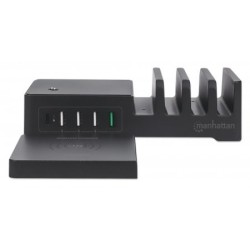 Manhattan 102230 Power station 1x USB-C PD, 1x USB-A, Black