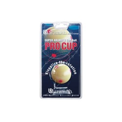 White Ball Aramith Pro Cup with red dots, 52,4 mm, Snooker