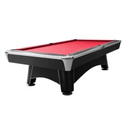 Billiard Table, Pool, Hurricane, 9 ft., Matt-Black, Simonis 860 red