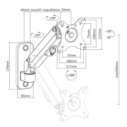 Maclean monitor wall mount,...