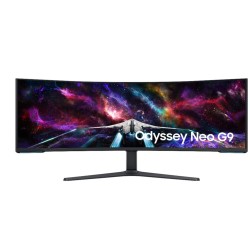LCD Monitor|SAMSUNG|57"|Gaming/Curved|Swivel|Height adjustable|Tilt|Matte|Panel VA|7680x2160|32:9|240Hz|1 ms|Speakers|Colour Bla