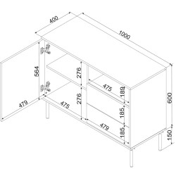 Cama 1D2S TRESSE chest of...