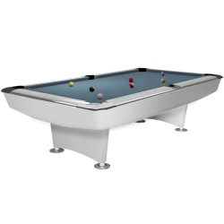 Billiard Table, Pool, Dynamic II, 7 ft., shining white, Simonis 860 powder blue