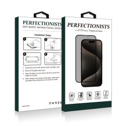 LCD kaitsev karastatud klaas 2.5D Privacy Perfectionists Apple iPhone 12/12 Pro must