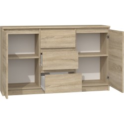 Topeshop KOMODA 2D3S DĄB...