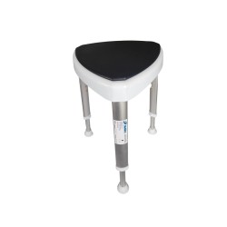Triangular shower stool with soft seat Black