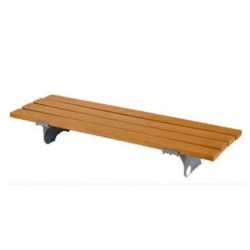 Bath seat with wooden slats
