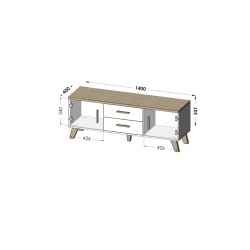 Cama RTV stand LOTTA 140cm...