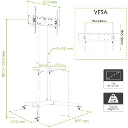 Techly Floor Trolley with...