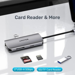UNITEK ACTIVE HUB USB-C 2X...