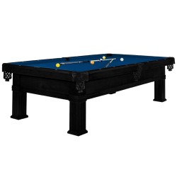 Billiard Table, Pool, Bern, 8 ft., Black, Club Cloth royal blue