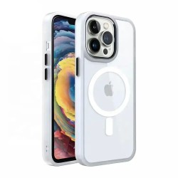 Telefoniümbris Premium Mag Cover Apple iPhone 15 valge