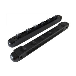 Wall Mounted Cue Rack, Roman, 40 cm, for 6 Billiard Cues, Black