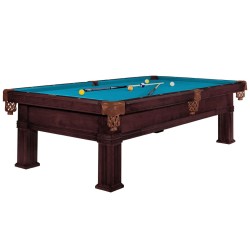 Billiard Table, Pool, Bern, 8 ft., Old Brown, Simonis 760 tournament blue