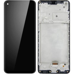 LCD ekraan Samsung A217F A21s puuteekraani ja raamiga Black ORG