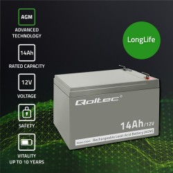Qoltec 53045 AGM battery |...