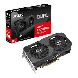 Graphics Card|ASUS|AMD Radeon RX 7600|8 GB|GDDR6|128 bit|PCIE 4.0 8x|Two and Half Slot Fansink|1xHDMI|3xDisplayPort|DUAL-RX7600-