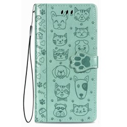 Telefoniümbris Cat-Dog Samsung A546 A54 5G roheline