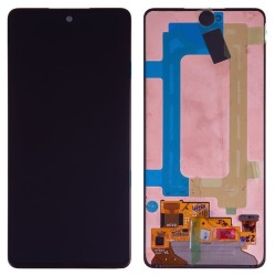 LCD ekraan Samsung A536 A53 5G puuteekraani ja raamiga must OLED (real size)