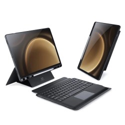 Tahvelarvuti ümbris klaviatuuriga Dux Ducis DK Samsung X820 Tab S10 Plus/X810/816 Tab S9 Plus/X610/X616 Tab S9 FE Plus must