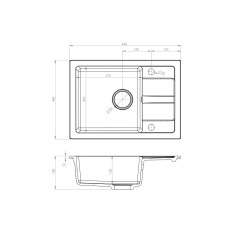 Black sink set with flexi...