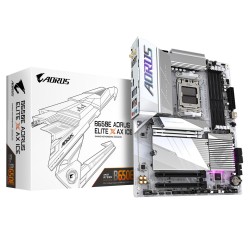 GIGABYTE B650E AORUS ELITE X AX ICE Motherboard - AMD Ryzen 9000 Series CPUs, 12+2+2 Phases VRM, up to 8000MHz DDR5 (OC), 1xPCIe